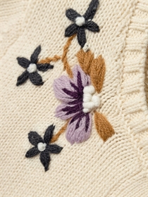 NAME IT Blomster Strik Cardigan Salli Buttercream